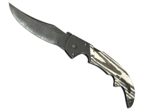 ★ Falchion Knife | Black Laminate (Well-Worn)