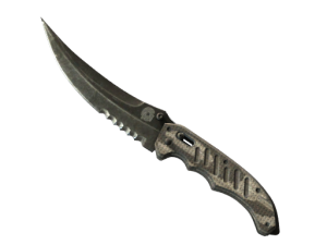 ★ Flip Knife | Black Laminate (Battle-Scarred)