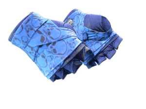 ★ Hand Wraps | Cobalt Skulls (Well-Worn)