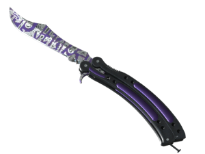 ★ StatTrak™ Butterfly Knife | Freehand (Well-Worn)