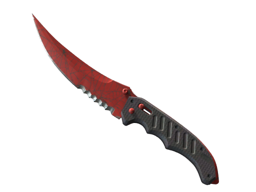 ★ StatTrak™ Flip Knife | Crimson Web (Battle-Scarred)