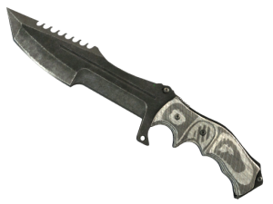 ★ StatTrak™ Huntsman Knife | Black Laminate (Battle-Scarred)