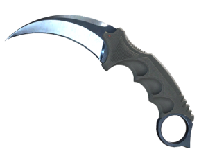 ★ StatTrak™ Karambit | Blue Steel (Well-Worn)