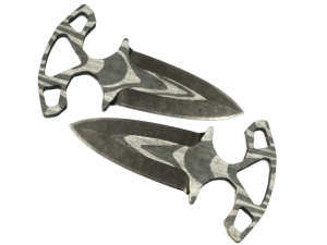 ★ StatTrak™ Shadow Daggers | Black Laminate (Battle-Scarred)