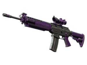 StatTrak™ SG 553 | Ultraviolet (Battle-Scarred)